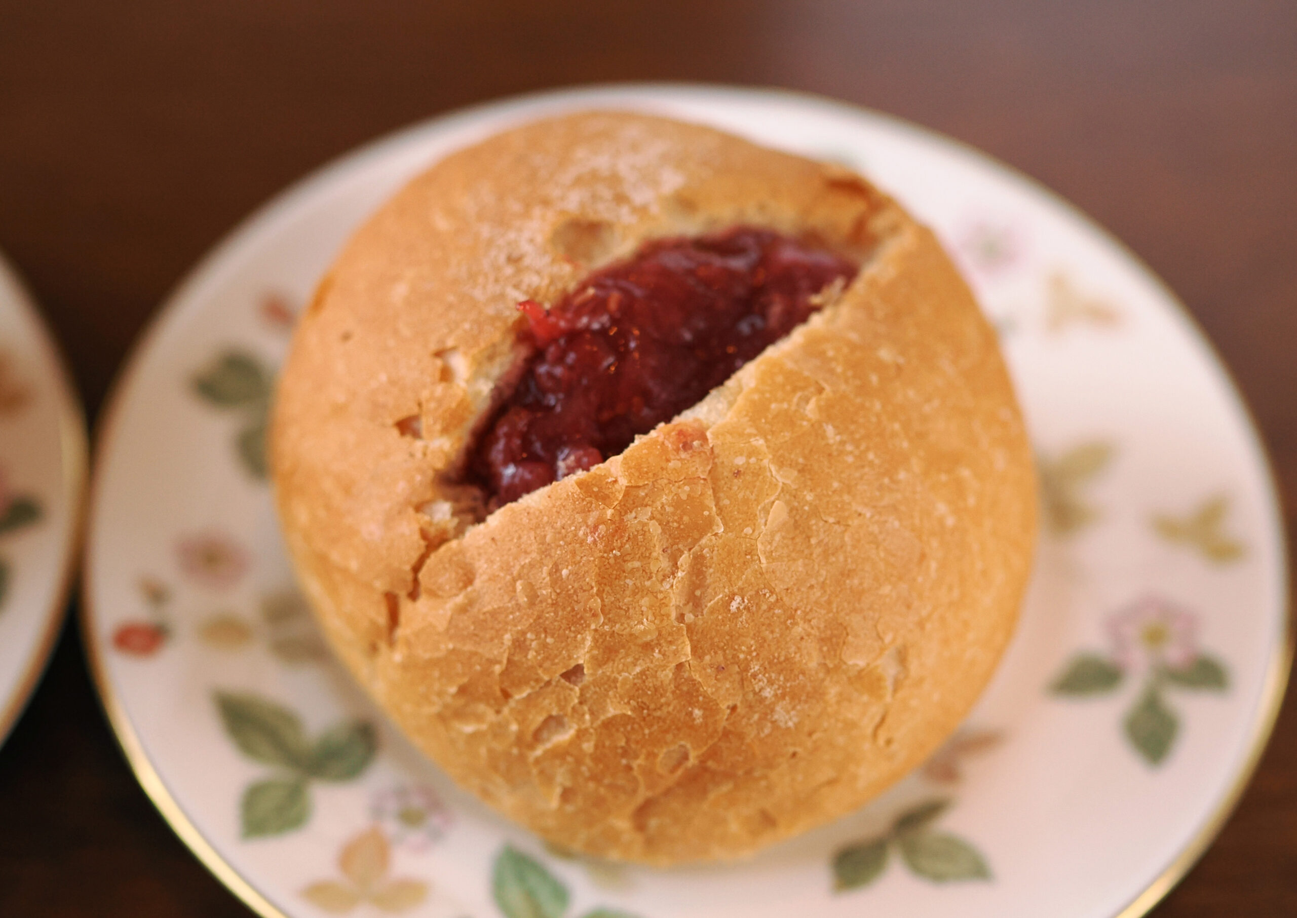 Ginza Tsuki to Hana' jam bun - the ultimate strawberry.